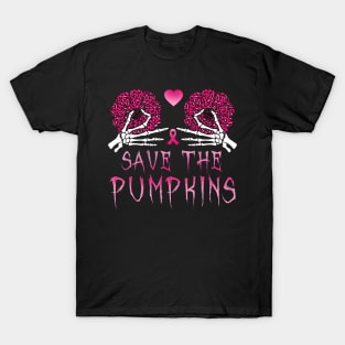 Save Your Pumpkins Leopard Breast Cancer Awareness Halloween T-Shirt